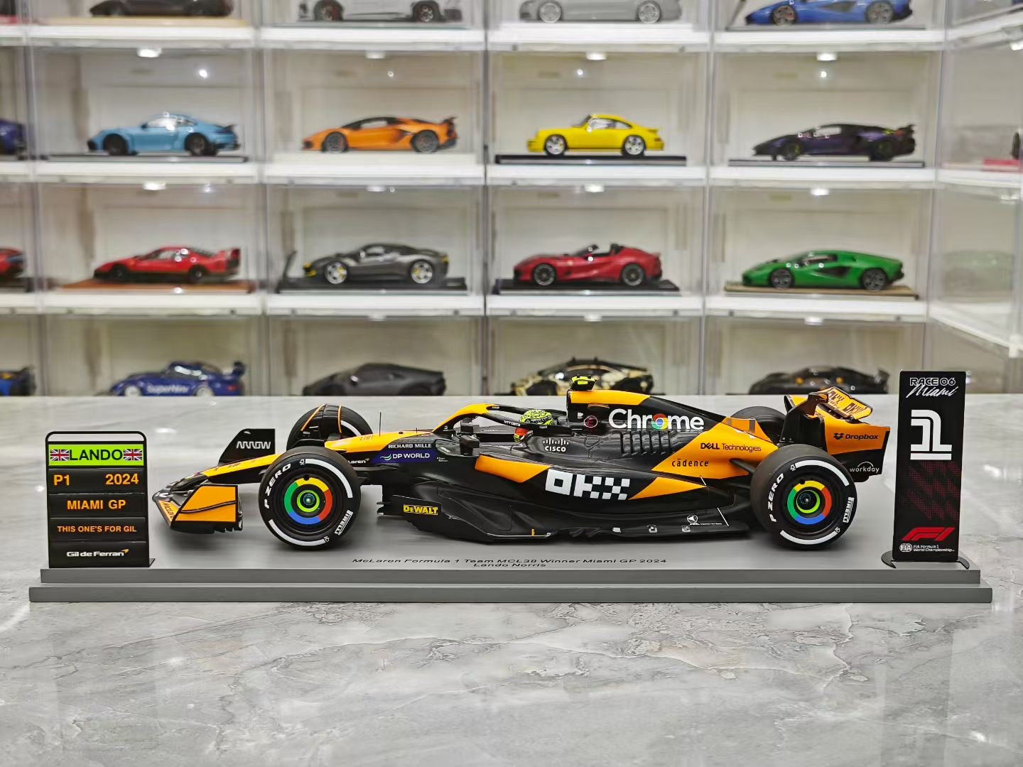 Spark 1/18 2024 Miami Grand Prix McLaren MCL38 Norris's first F1 title